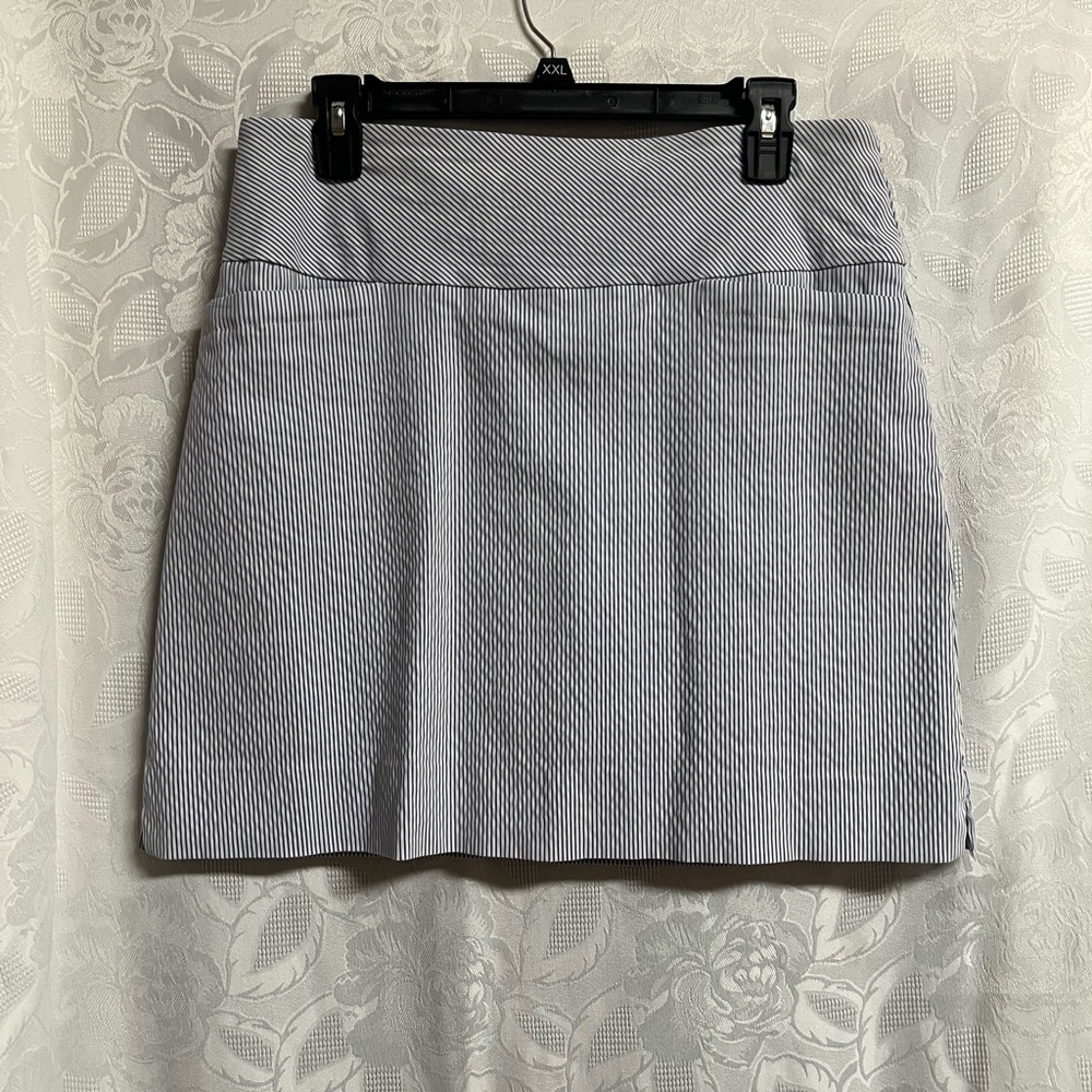 Striped A-Line Women's Skort - Blue/White